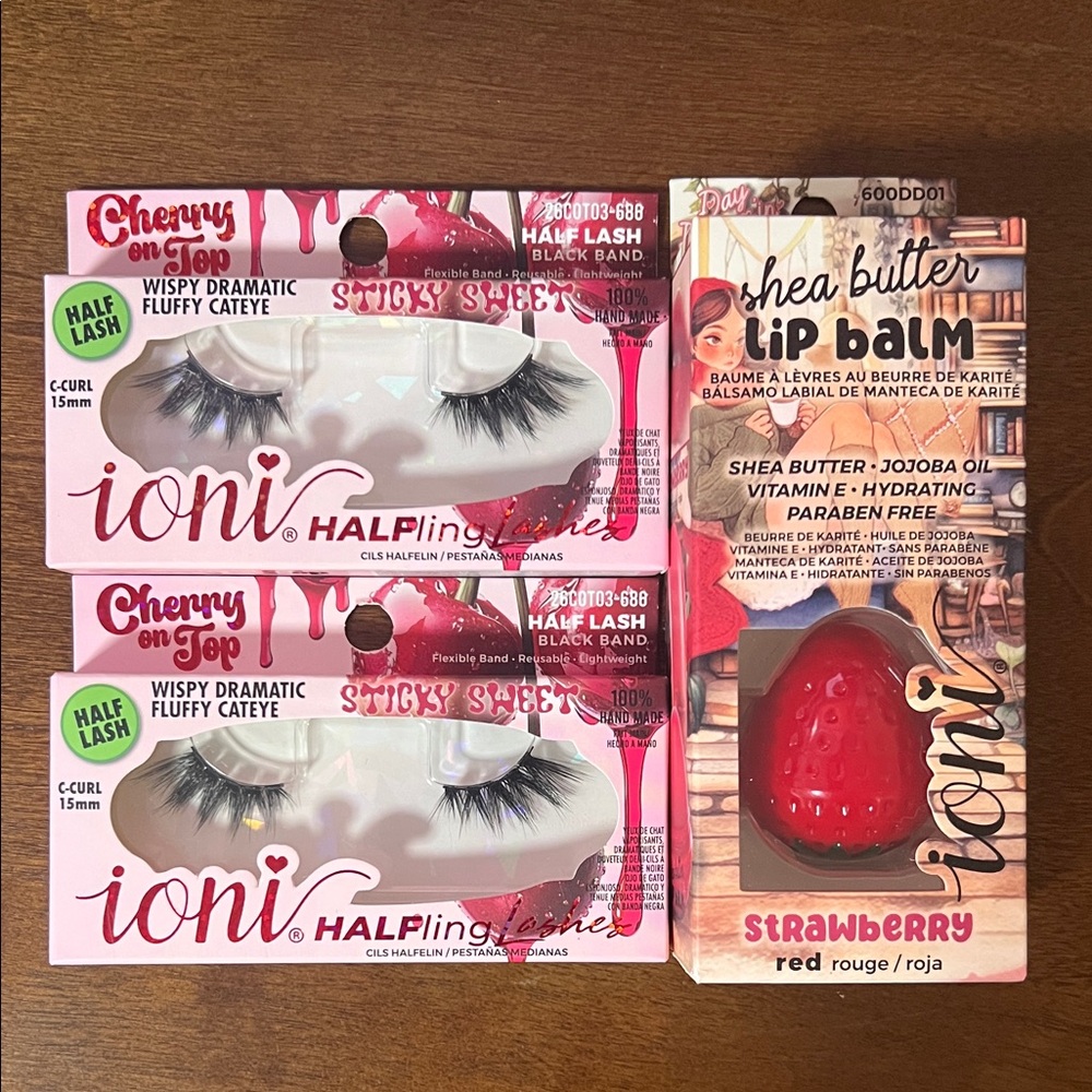 Cherry on Top Half Lashes & Shea Butter Lip Balm